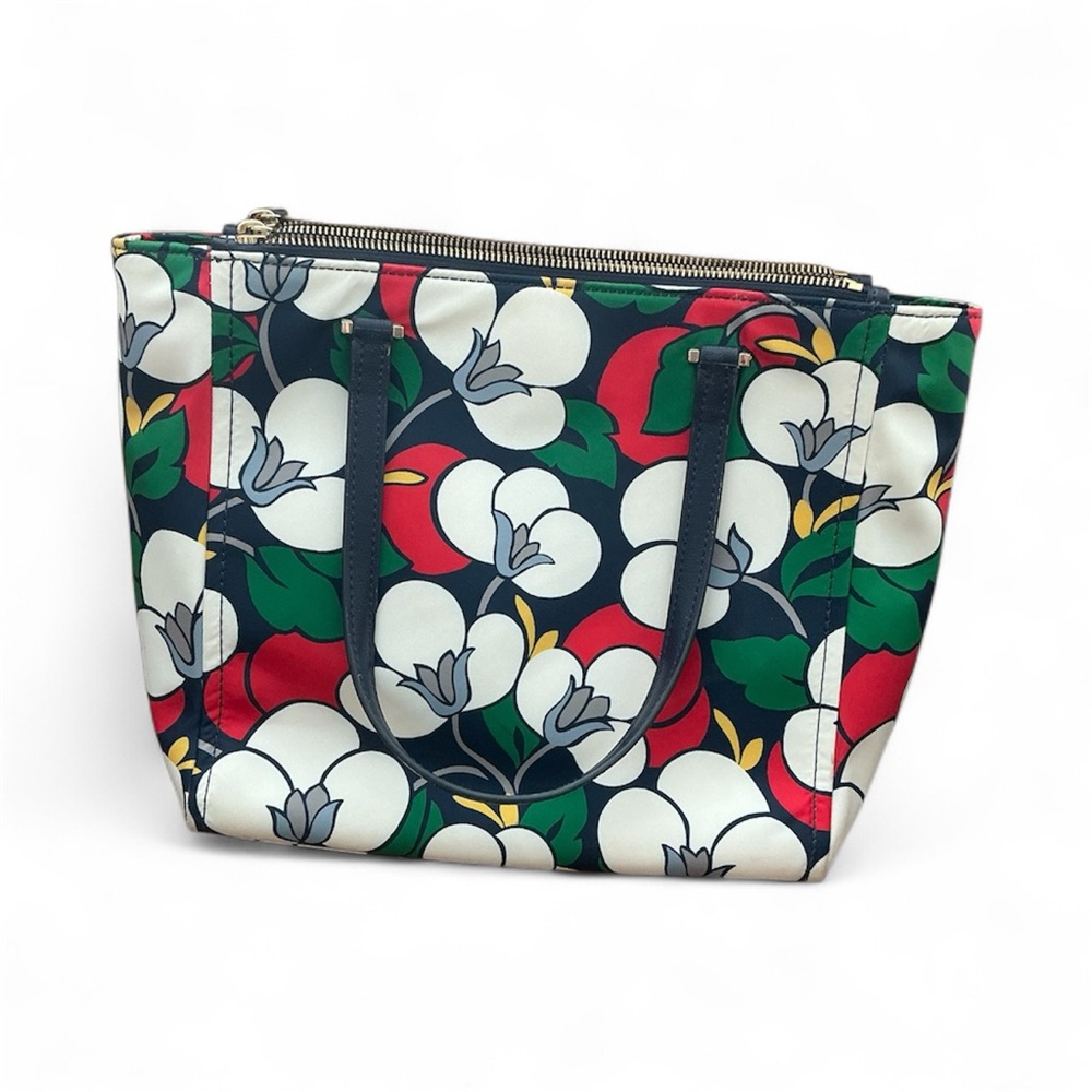 Kate Spade Red and Green Floral Tote - Picture 2 of 8
